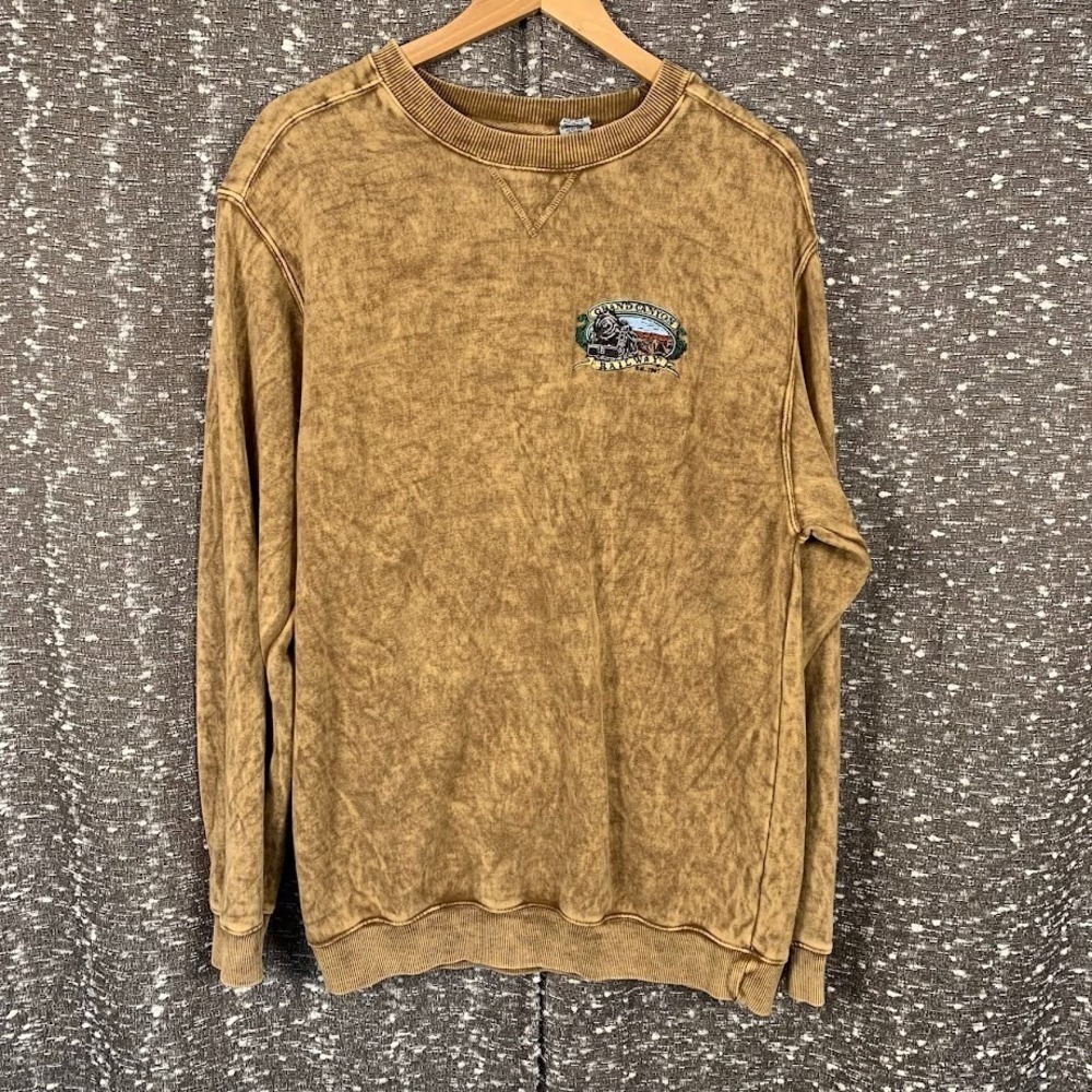 Vtg Mcintosh &‎ Seymour Grand Canyon Railway Embroidered Pullover Sweatshirt M